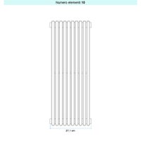 Immagine di Irsap ARPA 18_2 VERTICALE Radiatore 10 elementi L.27,1 P.6,2 H.182 cm, colore bianco standard finitura lucido Cod.01 A2818201001IR01A01