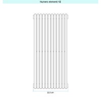 Immagine di Irsap ARPA 18_2 VERTICALE Radiatore 12 elementi L.32,5 P.6,2 H.202 cm, colore bianco standard finitura lucido Cod.01 A2820201201IR01A01