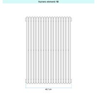 Immagine di Irsap ARPA 18_2 VERTICALE Radiatore 18 elementi L.48,7 P.6,2 H.122 cm, colore grigio medio finitura ruvido Cod.4D A281220184DIR01A01
