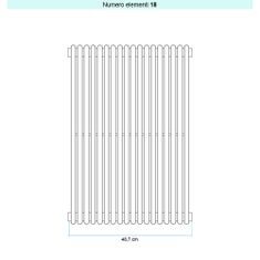 Immagine di Irsap ARPA 18_2 VERTICALE Radiatore 18 elementi L.48,7 P.6,2 H.52 cm, colore bianco standard finitura lucido Cod.01 A2805201801IR01A01