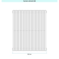 Immagine di Irsap ARPA 18_2 VERTICALE Radiatore 22 elementi L.59,5 P.6,2 H.182 cm, colore quartz 1 finitura ruvido Cod.1C A281820221CIR01A01