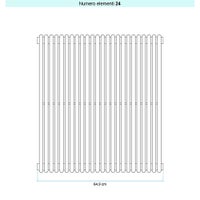 Immagine di Irsap ARPA 18_2 VERTICALE Radiatore 24 elementi L.64,9 P.6,2 H.222 cm, colore bianco standard finitura lucido Cod.01 A2822202401IR01A01
