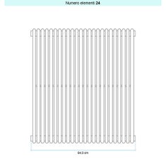 Immagine di Irsap ARPA 18_2 VERTICALE Radiatore 24 elementi L.64,9 P.6,2 H.222 cm, colore sablè finitura ruvido Cod.Y4 A28222024Y4IR01A01