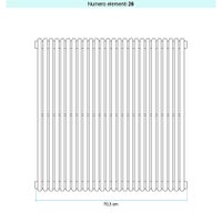 Immagine di Irsap ARPA 18_2 VERTICALE Radiatore 26 elementi L.70,3 P.6,2 H.202 cm, colore bianco finitura opaco Cod.J8 A28202026J8IR01A01