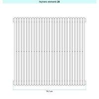 Immagine di Irsap ARPA 18_2 VERTICALE Radiatore 28 elementi L.75,7 P.6,2 H.92 cm, colore bianco standard finitura lucido Cod.01 A2809202801IR01A01