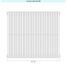 Immagine di Irsap ARPA 18_2 VERTICALE Radiatore 30 elementi L.81,1 P.6,2 H.52 cm, colore bianco standard finitura lucido Cod.01 A2805203001IR01A01