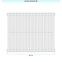 Immagine di Irsap ARPA 18_2 VERTICALE Radiatore 32 elementi L.86,5 P.6,2 H.87 cm, colore bianco standard finitura lucido Cod.01 A2808703201IR01A01