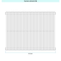 Immagine di Irsap ARPA 18_2 VERTICALE Radiatore 34 elementi L.91,9 P.6,2 H.65 cm, colore bianco standard finitura lucido Cod.01 A2806503401IR01A01