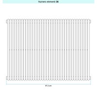 Immagine di Irsap ARPA 18_2 VERTICALE Radiatore 36 elementi L.97,3 P.6,2 H.202 cm, colore nero grafite finitura ruvido Cod.18 A2820203618IR01A01