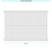 Immagine di Irsap ARPA 18_2 VERTICALE Radiatore 38 elementi L.102,7 P.6,2 H.222 cm, colore bianco standard finitura lucido Cod.01 A2822203801IR01A01