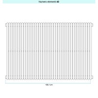 Immagine di Irsap ARPA 18_2 VERTICALE Radiatore 40 elementi L.108,1 P.6,2 H.70 cm, colore bianco edelweiss finitura lucido Cod.34 A2807004034IR01A01