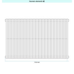 Immagine di Irsap ARPA 18_2 VERTICALE Radiatore 42 elementi L.113,5 P.6,2 H.70 cm, colore grigio titanio metallizzato finitura lucido Cod.L3 A28070042L3IR01A01