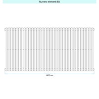 Immagine di Irsap ARPA 18_2 VERTICALE Radiatore 54 elementi L.145,9 P.6,2 H.222 cm, colore bianco standard finitura lucido Cod.01 A2822205401IR01A01