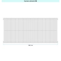 Immagine di Irsap ARPA 18_2 VERTICALE Radiatore 58 elementi L.156,7 P.6,2 H.92 cm, colore bianco standard finitura lucido Cod.01 A2809205801IR01A01