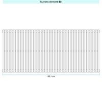 Immagine di Irsap ARPA 18_2 VERTICALE Radiatore 60 elementi L.162,1 P.6,2 H.152 cm, colore bianco standard finitura lucido Cod.01 A2815206001IR01A01