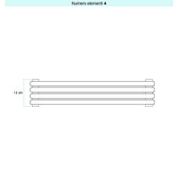 Immagine di Irsap ARPA 23 ORIZZONTALE Radiatore 4 elementi L.52 P.5 H.13 cm, colore bianco standard finitura lucido Cod.01 SI105200401IR01H01