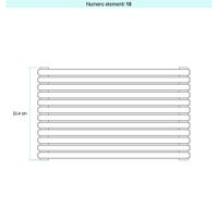 Immagine di Irsap ARPA 23 ORIZZONTALE Radiatore 10 elementi L.92 P.5 H.33,4 cm, colore avorio ral 1013 finitura lucido Cod.02 SI109201002IR01H01