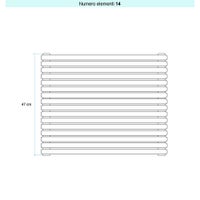 Immagine di Irsap ARPA 23 ORIZZONTALE Radiatore 14 elementi L.55 P.5 H.47 cm, colore bianco finitura opaco Cod.J8 SI1055014J8IR01H01