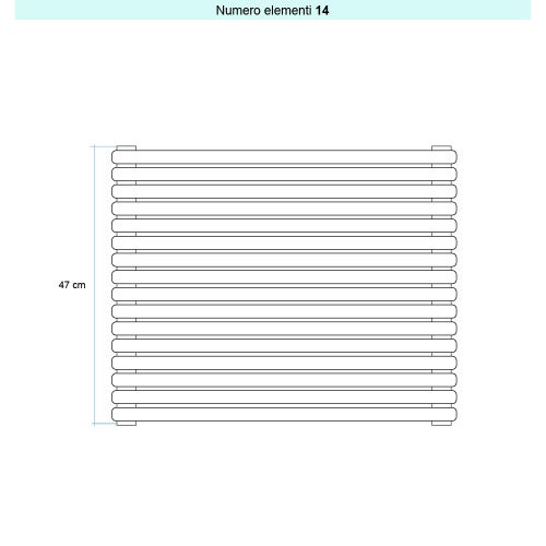 Immagine di Irsap ARPA 23 ORIZZONTALE Radiatore 14 elementi L.65 P.5 H.47 cm, colore bianco standard finitura lucido Cod.01 SI106501401IR01H01