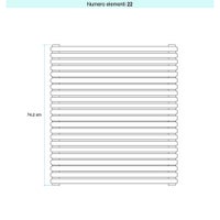 Immagine di Irsap ARPA 23 ORIZZONTALE Radiatore 22 elementi L.202 P.5 H.74,2 cm, colore bianco finitura opaco Cod.J8 SI1202022J8IR01H01