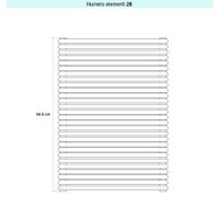 Immagine di Irsap ARPA 23 ORIZZONTALE Radiatore 28 elementi L.75 P.5 H.94,6 cm, colore bianco standard finitura lucido Cod.01 SI107502801IR01H01