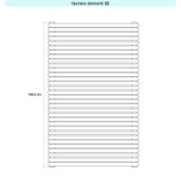 Immagine di Irsap ARPA 23 ORIZZONTALE Radiatore 32 elementi L.67 P.5 H.108,2 cm, colore bianco standard finitura lucido Cod.01 SI106703201IR01H01