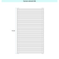 Immagine di Irsap ARPA 23 ORIZZONTALE Radiatore 34 elementi L.122 P.5 H.115 cm, colore bianco standard finitura lucido Cod.01 SI112203401IR01H01