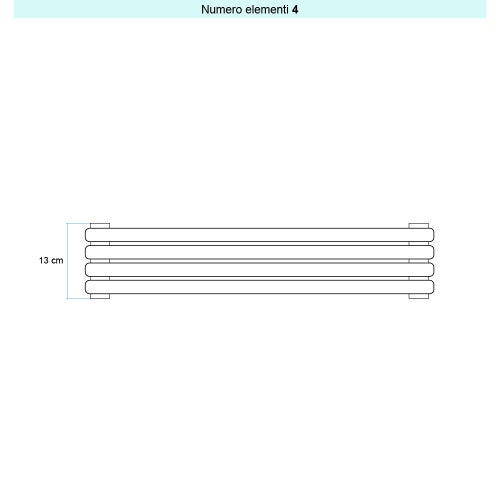 Immagine di Irsap ARPA 23_2 ORIZZONTALE Radiatore 4 elementi L.87 P.7 H.13 cm, colore bianco standard finitura lucido Cod.01 SI208700401IR01H01
