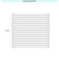 Immagine di Irsap ARPA 23_2 ORIZZONTALE Radiatore 18 elementi L.70 P.7 H.60,6 cm, colore bianco standard finitura lucido Cod.01 SI207001801IR01H01