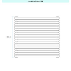 Immagine di Irsap ARPA 23_2 ORIZZONTALE Radiatore 18 elementi L.55 P.7 H.60,6 cm, colore bianco standard finitura lucido Cod.01 SI205501801IR01H01