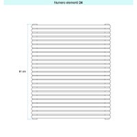 Immagine di Irsap ARPA 23_2 ORIZZONTALE Radiatore 24 elementi L.75 P.7 H.81 cm, colore bianco standard finitura lucido Cod.01 SI207502401IR01H01