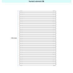 Immagine di Irsap ARPA 23_2 ORIZZONTALE Radiatore 30 elementi L.75 P.7 H.101,4 cm, colore bianco standard finitura lucido Cod.01 SI207503001IR01H01