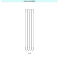 Immagine di Irsap ARPA 23 VERTICALE Radiatore 4 elementi L.13 P.5 H.252 cm, colore bianco standard finitura lucido Cod.01 SI125200401IR01A01