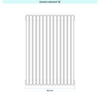 Immagine di Irsap ARPA 23 VERTICALE Radiatore 12 elementi L.40,2 P.5 H.152 cm, colore sablè finitura ruvido Cod.Y4 SI1152012Y4IR01A01