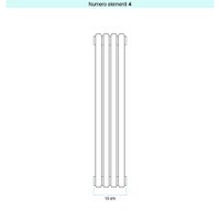 Immagine di Irsap ARPA 23_2 VERTICALE Radiatore 4 elementi L.13 P.7 H.182 cm, colore bianco finitura opaco Cod.J8 SI2182004J8IR01A01