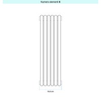 Immagine di Irsap ARPA 23_2 VERTICALE Radiatore 6 elementi L.19,8 P.7 H.182 cm, colore quartz 2 finitura ruvido Cod.2C SI21820062CIR01A01