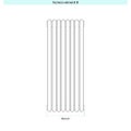Immagine di Irsap ARPA 23_2 VERTICALE Radiatore 8 elementi L.26,6 P.7 H.252 cm, colore bianco standard finitura lucido Cod.01 SI225200801IR01A01