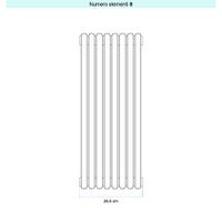 Immagine di Irsap ARPA 23_2 VERTICALE Radiatore 8 elementi L.26,6 P.7 H.182 cm, colore azurite 3 finitura ruvido Cod.6C SI21820086CIR01A01
