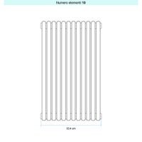 Immagine di Irsap ARPA 23_2 VERTICALE Radiatore 10 elementi L.33,4 P.7 H.182 cm, colore grigio medio finitura ruvido Cod.4D SI21820104DIR01A01