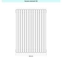 Immagine di Irsap ARPA 23_2 VERTICALE Radiatore 12 elementi L.40,2 P.7 H.182 cm, colore bianco standard finitura lucido Cod.01 SI218201201IR01A01
