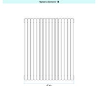 Immagine di Irsap ARPA 23_2 VERTICALE Radiatore 14 elementi L.47 P.7 H.85 cm, colore grigio perla finitura ruvido Cod.L6 SI2085014L6IR01A01