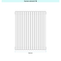 Immagine di Irsap ARPA 23_2 VERTICALE Radiatore 16 elementi L.53,8 P.7 H.75 cm, colore avorio ral 1013 finitura lucido Cod.02 SI207501602IR01A01