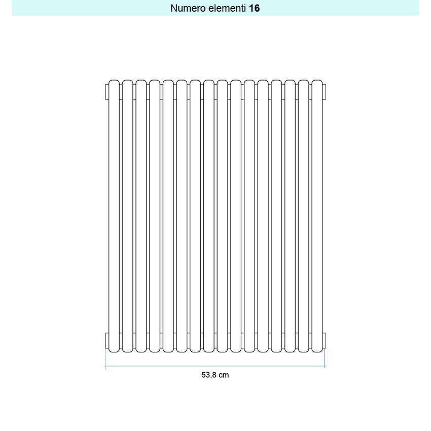 Immagine di Irsap ARPA 23_2 VERTICALE Radiatore 16 elementi L.53,8 P.7 H.202 cm, colore bruno tabacco finitura ruvido Cod.1B SI22020161BIR01A01