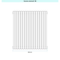 Immagine di Irsap ARPA 23_2 VERTICALE Radiatore 18 elementi L.60,6 P.7 H.65 cm, colore quartz 1 finitura ruvido Cod.1C SI20650181CIR01A01