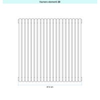 Immagine di Irsap ARPA 23_2 VERTICALE Radiatore 20 elementi L.67,4 P.7 H.85 cm, colore agave finitura opaco Cod.9N SI20850209NIR01A01