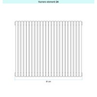 Immagine di Irsap ARPA 23_2 VERTICALE Radiatore 24 elementi L.81 P.7 H.65 cm, colore sablè finitura ruvido Cod.Y4 SI2065024Y4IR01A01