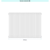 Immagine di Irsap ARPA 23_2 VERTICALE Radiatore 26 elementi L.87,8 P.7 H.70 cm, colore bianco standard finitura lucido Cod.01 SI207002601IR01A01