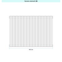 Immagine di Irsap ARPA 23_2 VERTICALE Radiatore 28 elementi L.94,6 P.7 H.87 cm, colore bianco standard finitura lucido Cod.01 SI208702801IR01A01