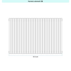Immagine di Irsap ARPA 23_2 VERTICALE Radiatore 30 elementi L.101,4 P.7 H.52 cm, colore bianco standard finitura lucido Cod.01 SI205203001IR01A01