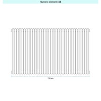 Immagine di Irsap ARPA 23_2 VERTICALE Radiatore 34 elementi L.115 P.7 H.92 cm, colore bianco standard finitura lucido Cod.01 SI209203401IR01A01